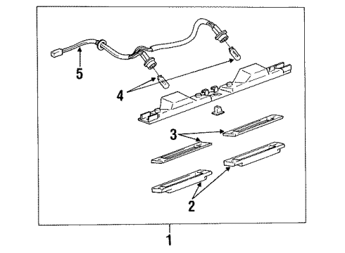 1995 Toyota MR2 License Lamps Lamp Assy, License Plate Diagram for 8127017030