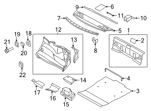 2013 BMW 135i Interior Trim - Rear Body Pad, Side Member, Left Diagram for 51477141097