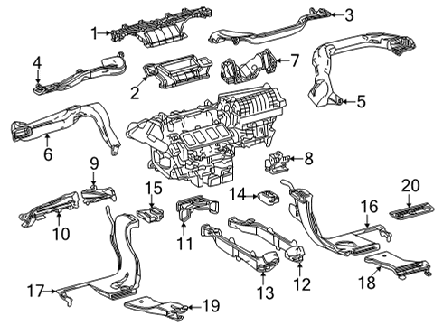 Ducts Duct, Air, Rear NO.5 Diagram for 8721750070C0