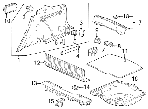 Interior Trim - Rear Body Clip Trim*NH900L* Diagram for 90667SWZ003ZV