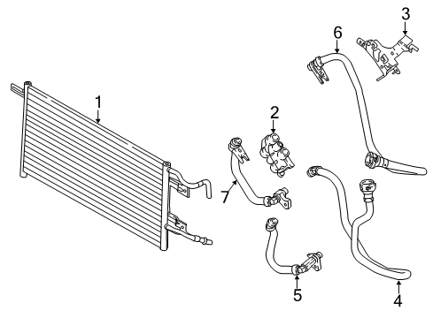 2021 Mini Cooper Countryman Oil Cooler TRANSMISSION OIL COOLER LINE Diagram for 17228676524
