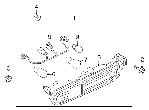 2014 Nissan Cube Bulbs Clip Diagram for 26398CA00B