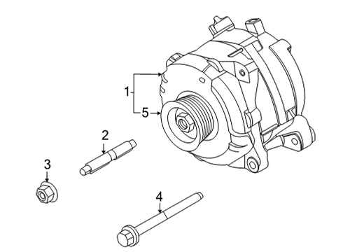2022 Ford Bronco Alternator ALTERNATOR ASY Diagram for MB3Z10346J