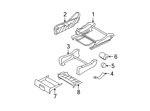 2014 Dodge Grand Caravan Tracks & Components ADJUSTER-Manual Seat Diagram for 4610189AA