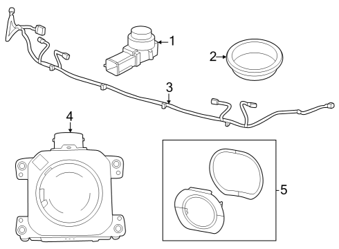 2016 Jeep Grand Cherokee Electrical Components - Front Bumper Harness-Front FASCIA Diagram for 68143109AB