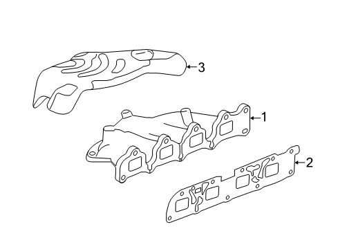2016 Buick Verano Exhaust Manifold SHIELD-EXH MANIF HT Diagram for 28289924