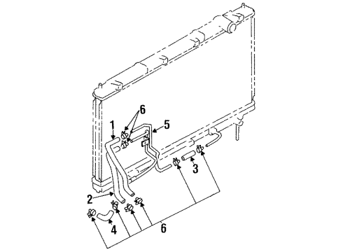 1996 Chrysler Sebring Trans Oil Cooler Hose Diagram for MB957145