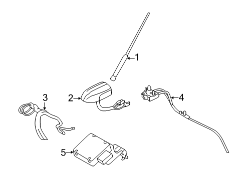 Antenna & Radio Antenna Base Diagram for DS7Z18936A