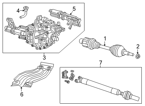 2021 Ram 1500 Front Axle & Carrier Shaft-Drive Diagram for 53011134AA
