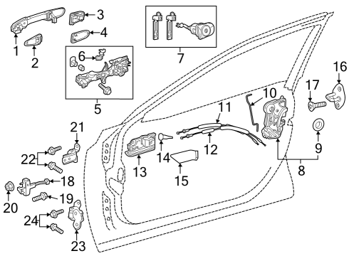 Lock & Hardware Bolt, W/Washer Diagram for 9008011605