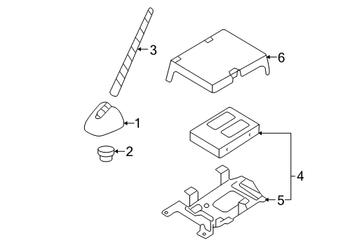 2007 Hyundai Veracruz Antenna & Radio CMA SDARS Set Receiver Diagram for 0026777016