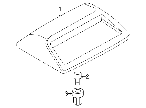 2010 Mercury Milan Bulbs High Mount Lamp Diagram for 6E5Z13A613AA