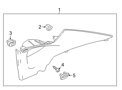 2015 Buick Verano Interior Trim - Quarter Panels Upper Quarter Trim Cap Diagram for 22802183