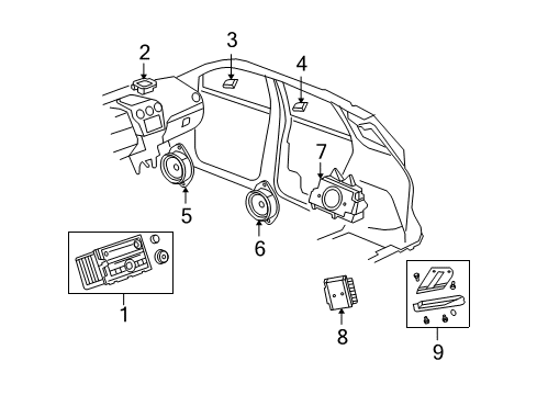 2009 Saturn Vue Sound System Amplifier Diagram for 20838489
