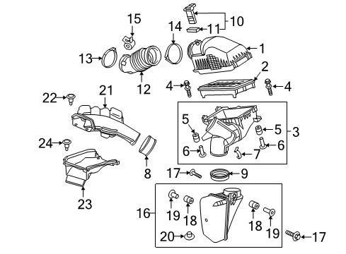 2018 Honda Ridgeline Powertrain Control Tube A, Air Inlet Diagram for 17243RLVA10