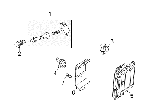 2007 Infiniti QX56 Ignition System Ignition Coil Assembly Diagram for 224487S015