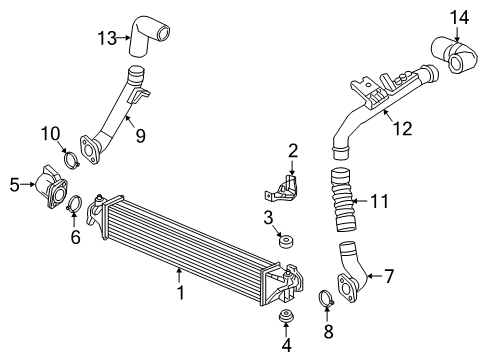 2017 Honda CR-V Intercooler Intercooler Diagram for 197105PAA01