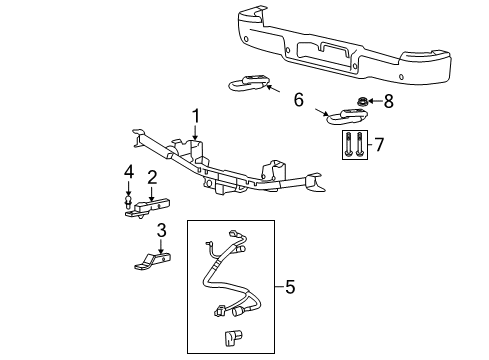 2007 Ford F-150 Tow Hook & Hitch Tow Hook Diagram for 6L3Z17A954AA