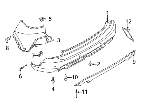 2021 Ford Escape Bumper & Components - Rear REFLECTOR ASY Diagram for LJ6Z13A565A