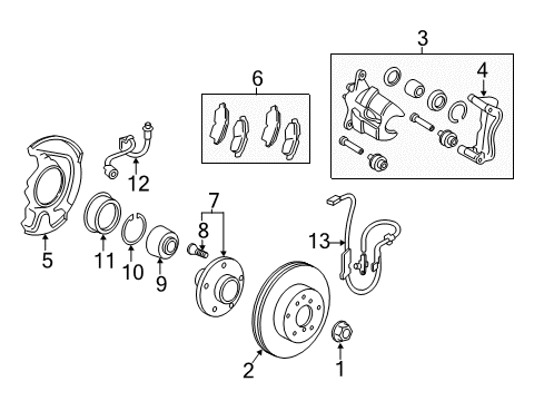 2013 Toyota Camry Anti-Lock Brakes Actuator Diagram for 4405006170