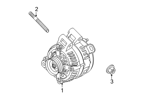 2011 Buick Enclave Alternator Alternator Diagram for 23279588