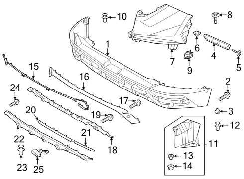 Bumper & Components - Rear COVER-RR BUMPER SIDE, LH Diagram for 86656N9100