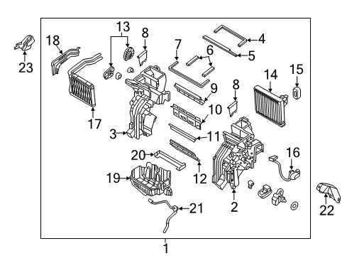 2022 Kia Rio A/C & Heater Control Units Control Assembly-Heater Diagram for 97250H9130WK