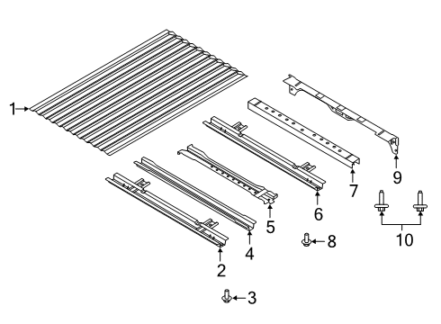 2022 Ford Ranger Floor Floor Pan Diagram for KB3Z9911215A