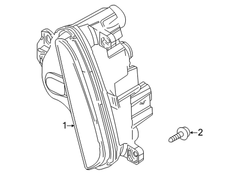 2021 Toyota RAV4 Fog Lamps Fog Lamp Assembly Diagram for 8144042020