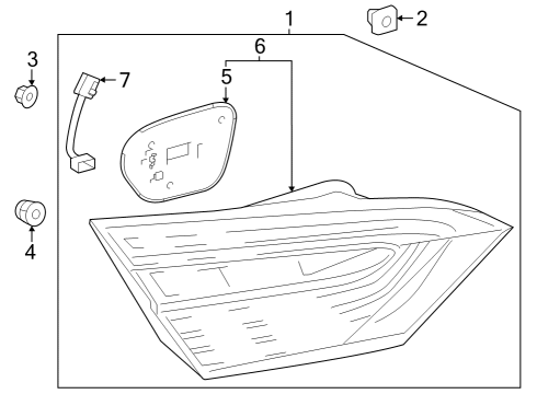 2021 Toyota Camry Backup Lamps Back Up Lamp Assembly Diagram for 8159006870