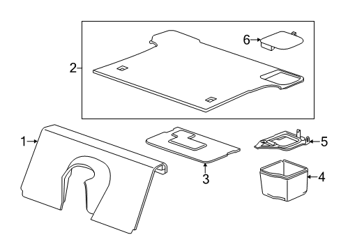 2019 Chevrolet Corvette Interior Trim - Rear Body Front Trim Diagram for 84656162