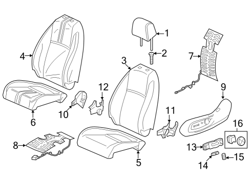 Power Seats SW, L- SEAT MEMORY Diagram for 359613S5A01
