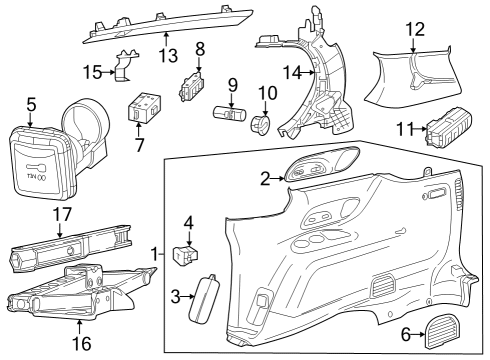 2020 Chrysler Voyager Interior Trim - Side Panel Jack-Scissors Diagram for 68256894AD