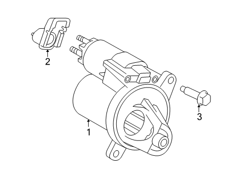 2011 Ford Mustang Starter Starter Diagram for BR3Z11002B