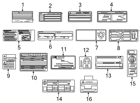 2012 Toyota Prius V Information Labels Tire Info Label Diagram for 4266147320