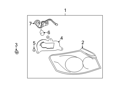 2010 Infiniti G37 Bulbs Harness Assembly-Rear Combination Diagram for 26551JK000