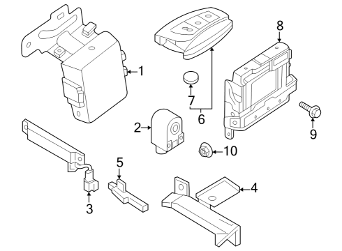 Keyless Entry Components Smartkey Antenna Assembly Diagram for 95460L1200