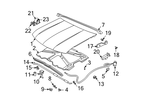 1994 GMC Sonoma Hood & Components Stopper Diagram for 472450