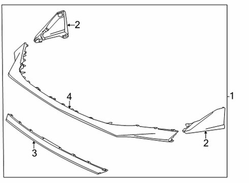 Spoiler Guard, FR Bumper Diagram for 5241124020