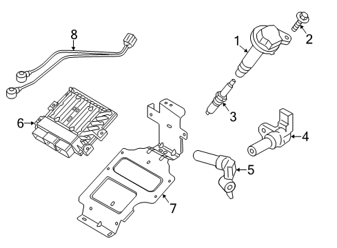 Ignition System MODULE - ENGINE CONTROL - EEC Diagram for LK4Z12A650C