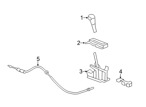 2011 Buick Enclave Center Console Shift Knob Diagram for 25778927