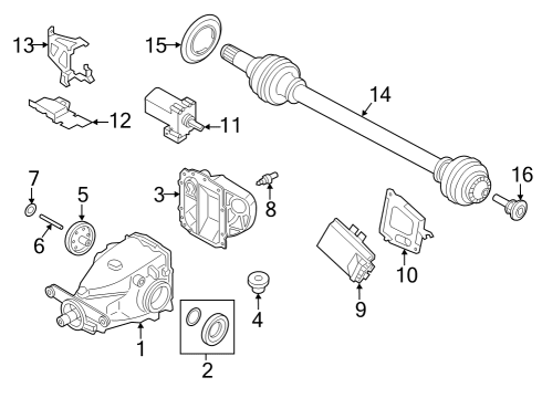 2022 BMW 330i xDrive Axle & Differential - Rear Output Shaft, Rear Left Diagram for 33209896323