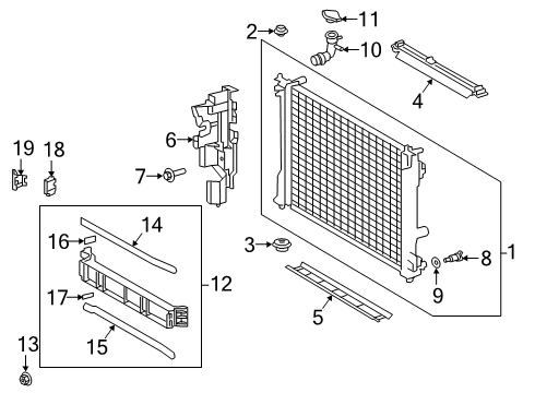 Radiator & Components SHUTTER SUB-ASSY, RA Diagram for 530190R120