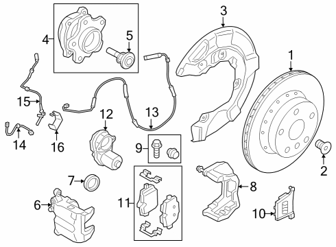 Rear Brakes BRAKE CALIPER HOUSING, RED Diagram for 34206890758