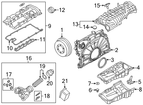 2018 BMW 740i Filters Cover, Acoustic Diagram for 11148571542