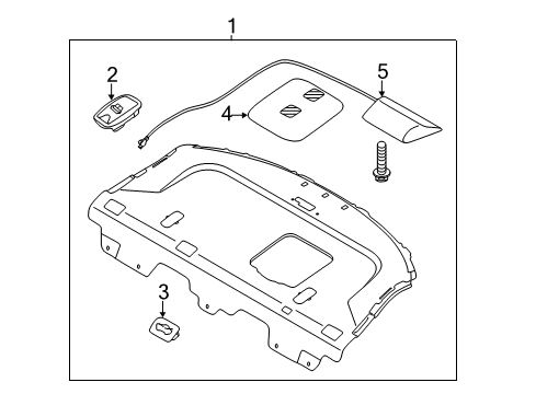 2013 Kia Optima Interior Trim - Rear Body Cover-Trunk Lid RELE Diagram for 812824C00087