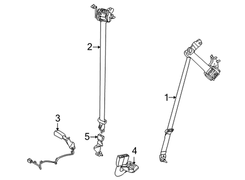 Seat Belt S/BELT ASSY-RR, CTR Diagram for 89850R0500OFB