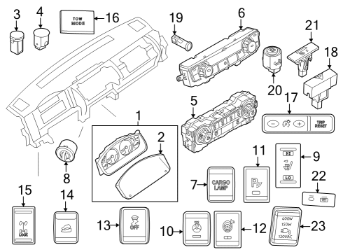 2022 Nissan Frontier Transfer Case Neutral Position Switch Diagram for 320064JA1A