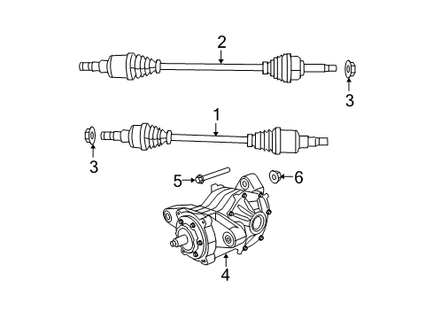 2008 Dodge Avenger Drive Axles - Rear Axle Assembly Diagram for 5085099AB