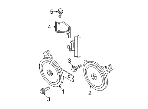 2004 Kia Spectra Horn Horn Assembly-Burglar Alarm Diagram for 966602F000